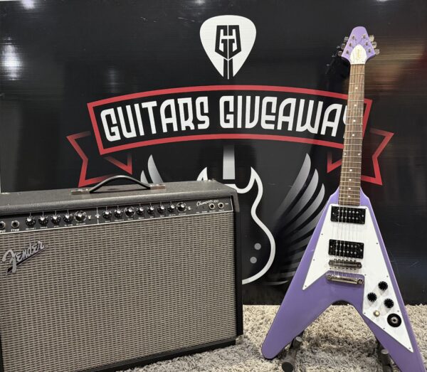 Epiphone Kirk Hammett 1979 Flying V Purple Metallic - Image 12