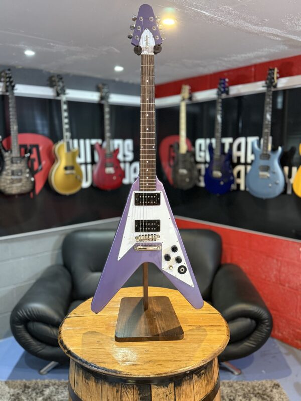 Epiphone Kirk Hammett 1979 Flying V Purple Metallic - Image 8