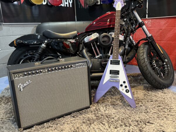 Epiphone Kirk Hammett 1979 Flying V Purple Metallic - Image 6