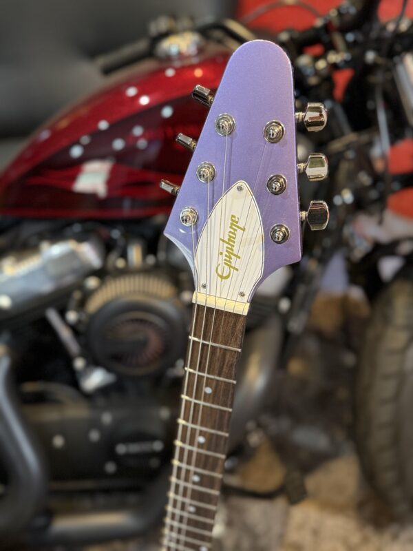 Epiphone Kirk Hammett 1979 Flying V Purple Metallic - Image 5