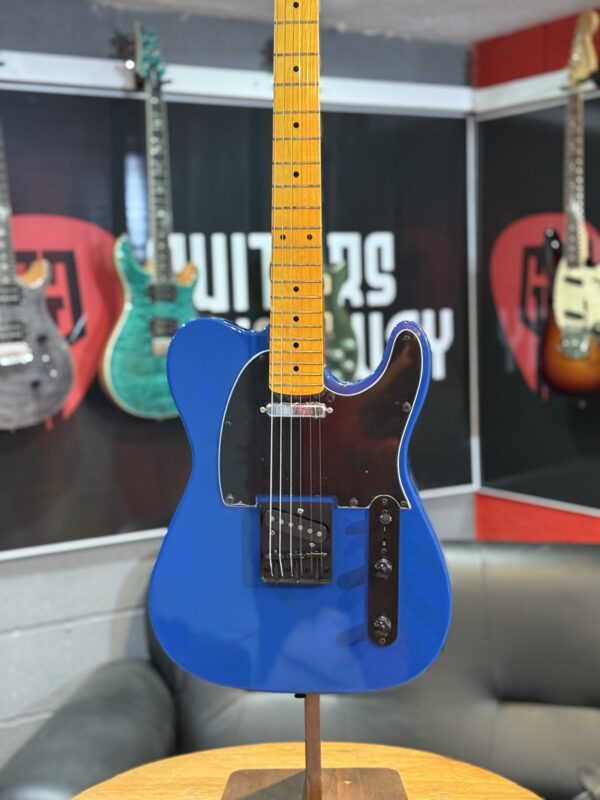 HAND BUILT TELECASTER GUITAR BLUE - Image 7