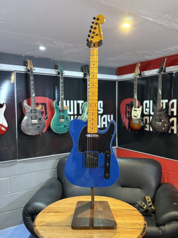 HAND BUILT TELECASTER GUITAR BLUE - Image 6