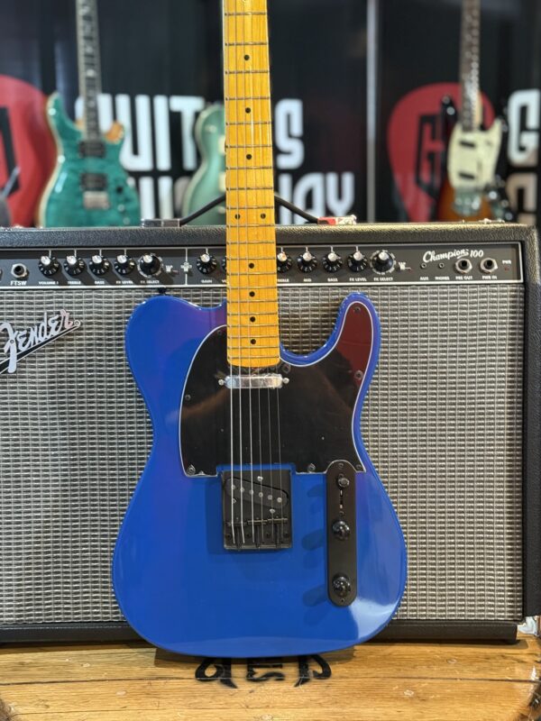 HAND BUILT TELECASTER GUITAR BLUE - Image 5