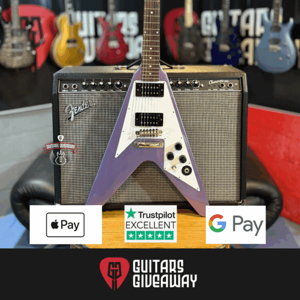 Epiphone Kirk Hammett 1979 Flying V Purple Metallic
