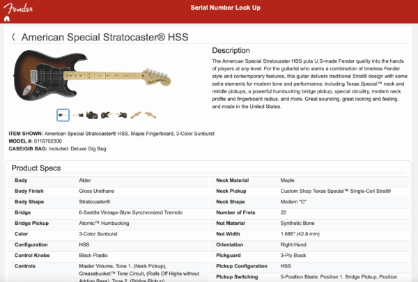 2017 AMERICAN SPECIAL STRAT HSS - Image 12