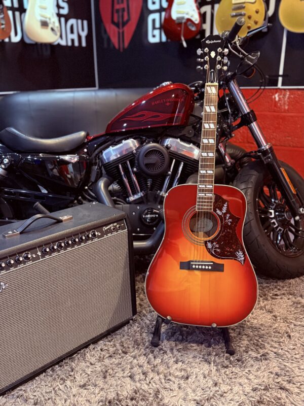 NEW EPIPHONE HUMMINGBIRD STUDIO FADED CHERRY ACOUSTIC - Image 5
