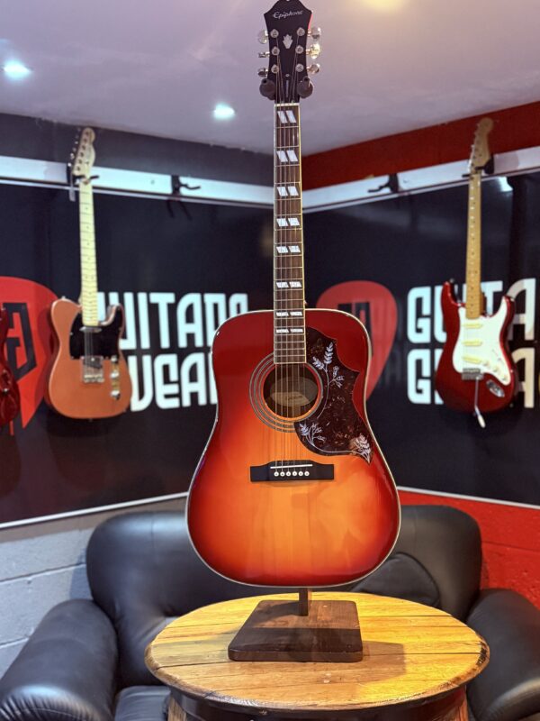 NEW EPIPHONE HUMMINGBIRD STUDIO FADED CHERRY ACOUSTIC - Image 3